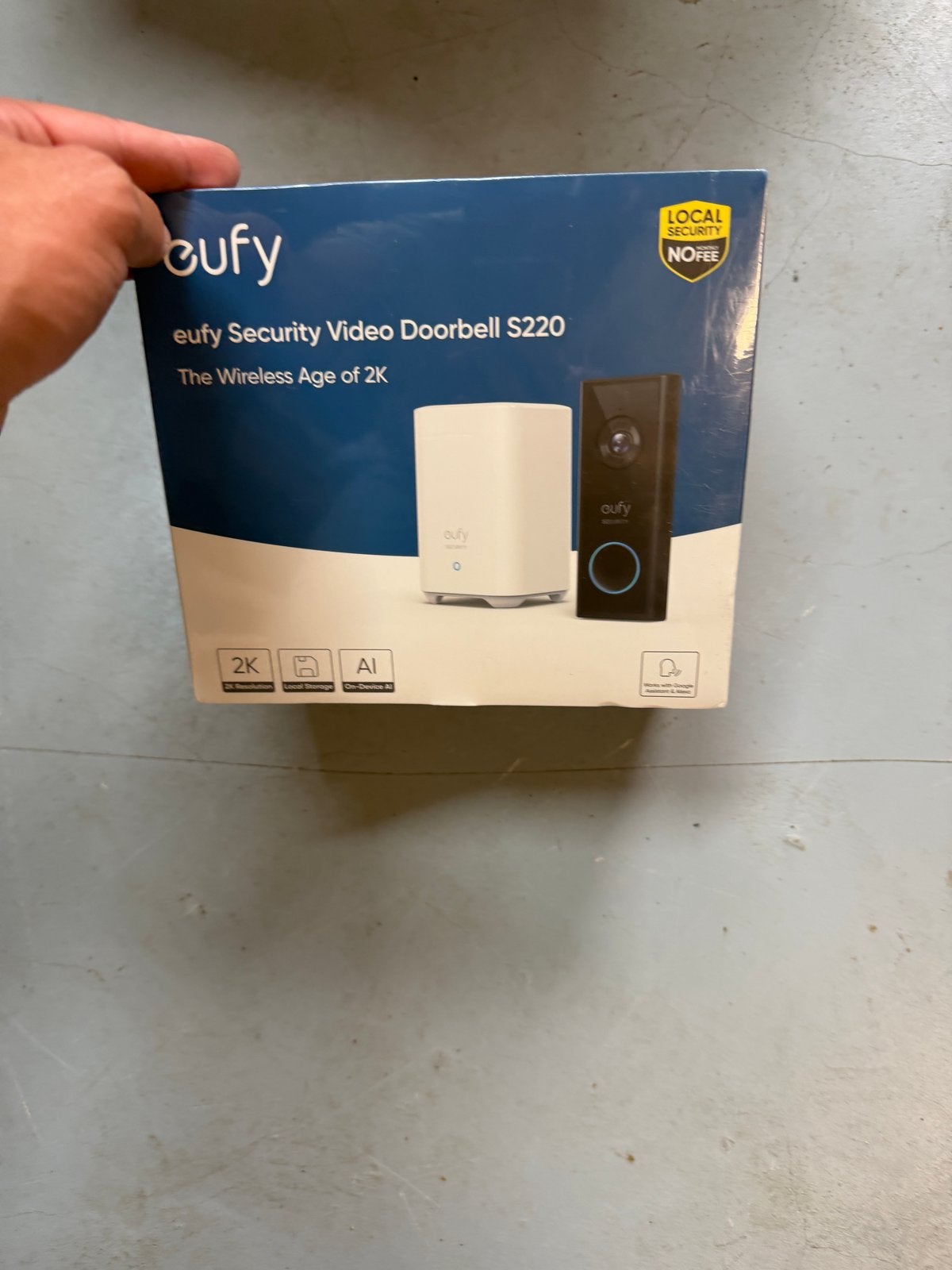 Eufy 2K Video Deurbel S220 - Draadloos met AI, Huis en Inrichting, Deurbellen, Ophalen of Verzenden, Ingebouwde camera, Nieuw