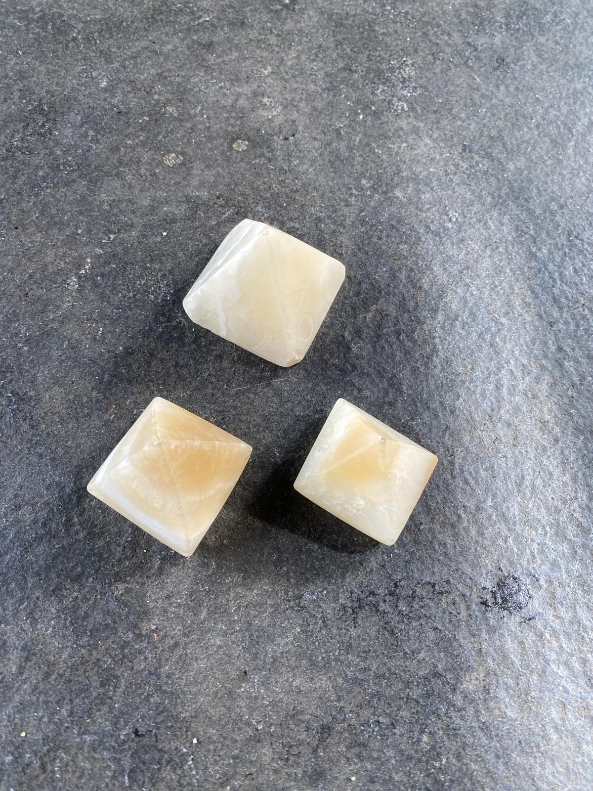 Set van 3 Marmeren Piramides uit Egypte - Decoratie, Ophalen of Verzenden, Gebruikt