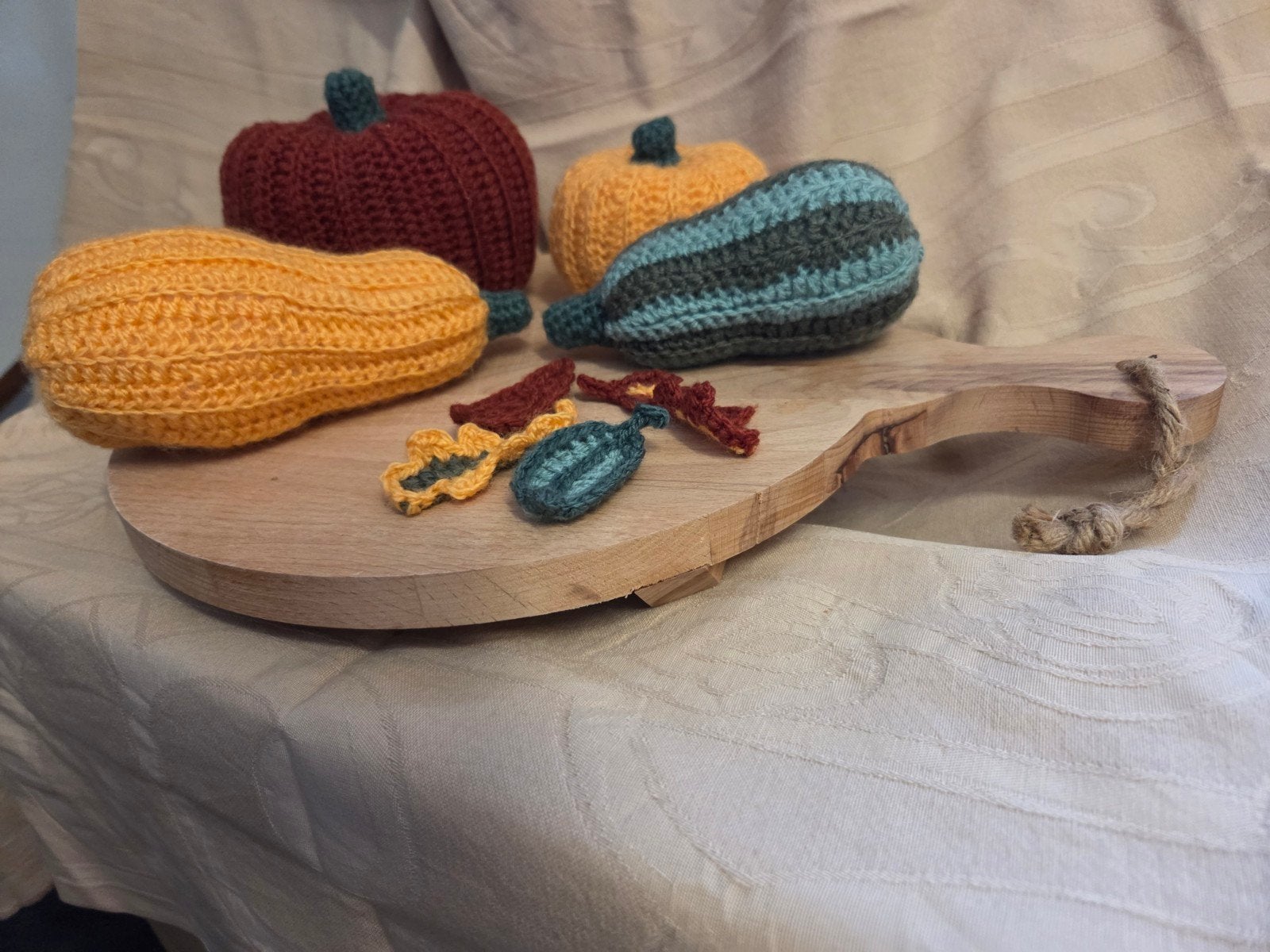 Superleuke herfst decoratie set pompoenen.1 x .gebruikt, Ophalen of Verzenden, Haken, Overige typen