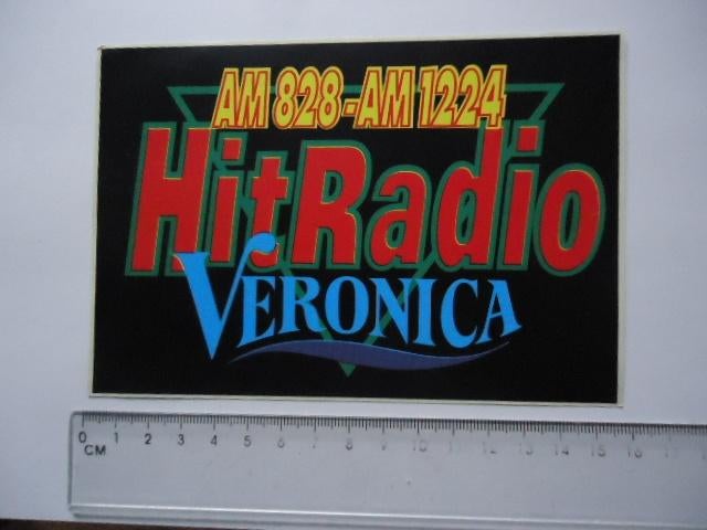 sticker oud Veronica radio pop popmuziek retro muziek, Verzenden, Zo goed als nieuw, Bedrijf of Vereniging