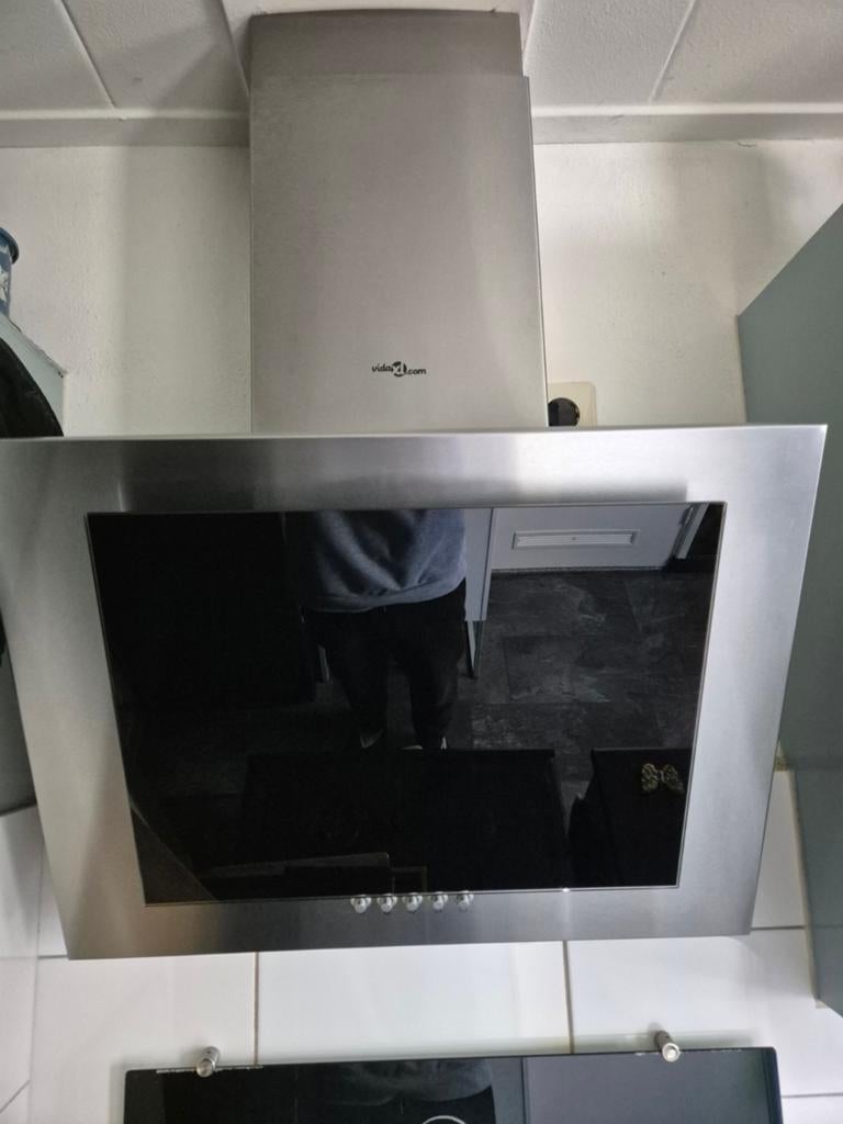 Afzuigkap schuin 60 cm, Ophalen of Verzenden, Gebruikt, 200 tot 400 m³ per uur