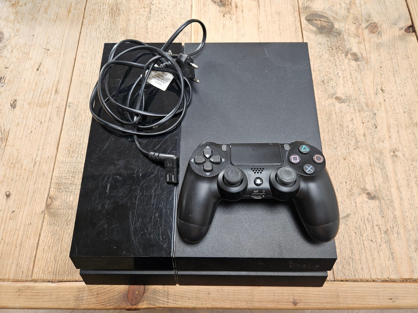 PS4 500GB met controller en 4 topgames, Ophalen, Gebruikt, Zwart, Met games