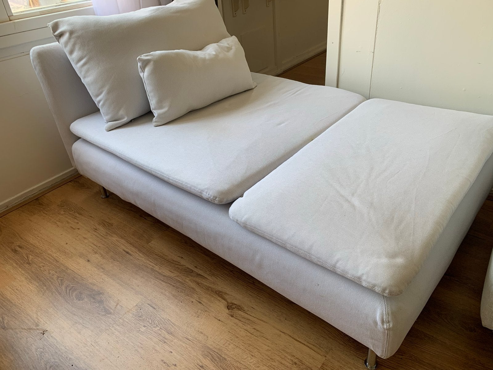 Ikea Söderhamn chaise longue wit, Ophalen, Gebruikt, Eenpersoons, Minder dan 150 cm