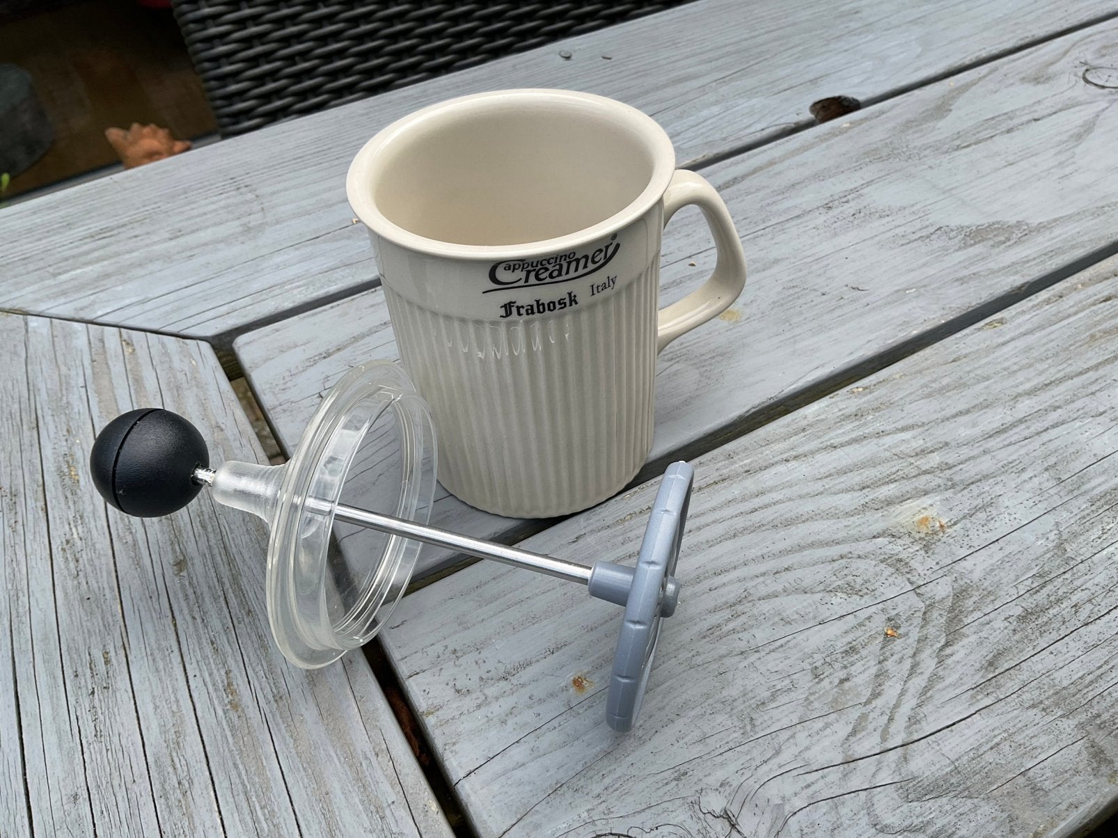 Melkopschuimer aardewerk., Ophalen of Verzenden, Zo goed als nieuw