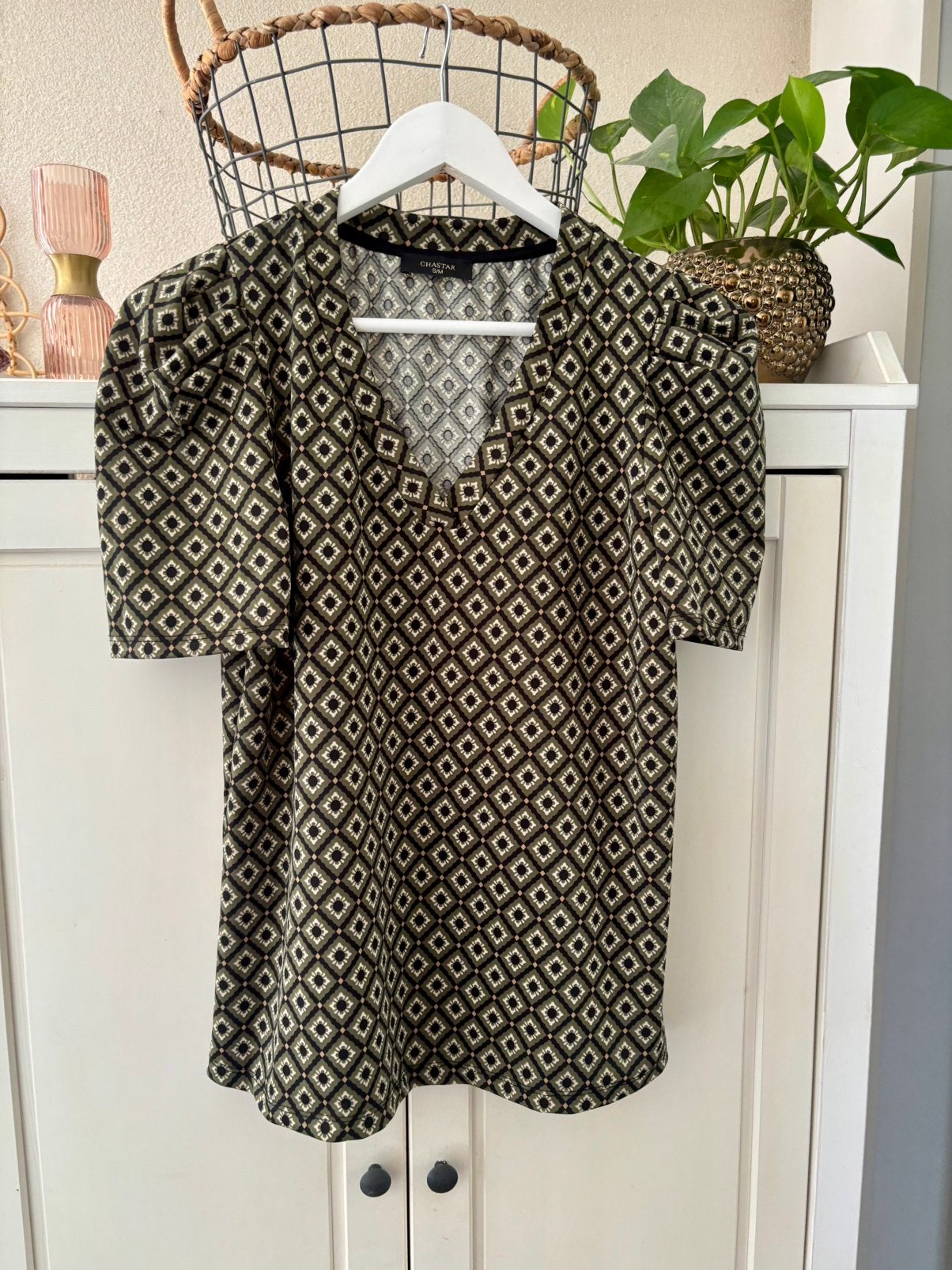 Chastar travelstof tshirt maat S, Kleding | Dames, Ophalen of Verzenden, Zo goed als nieuw, Korte mouw, Maat 36 (S)