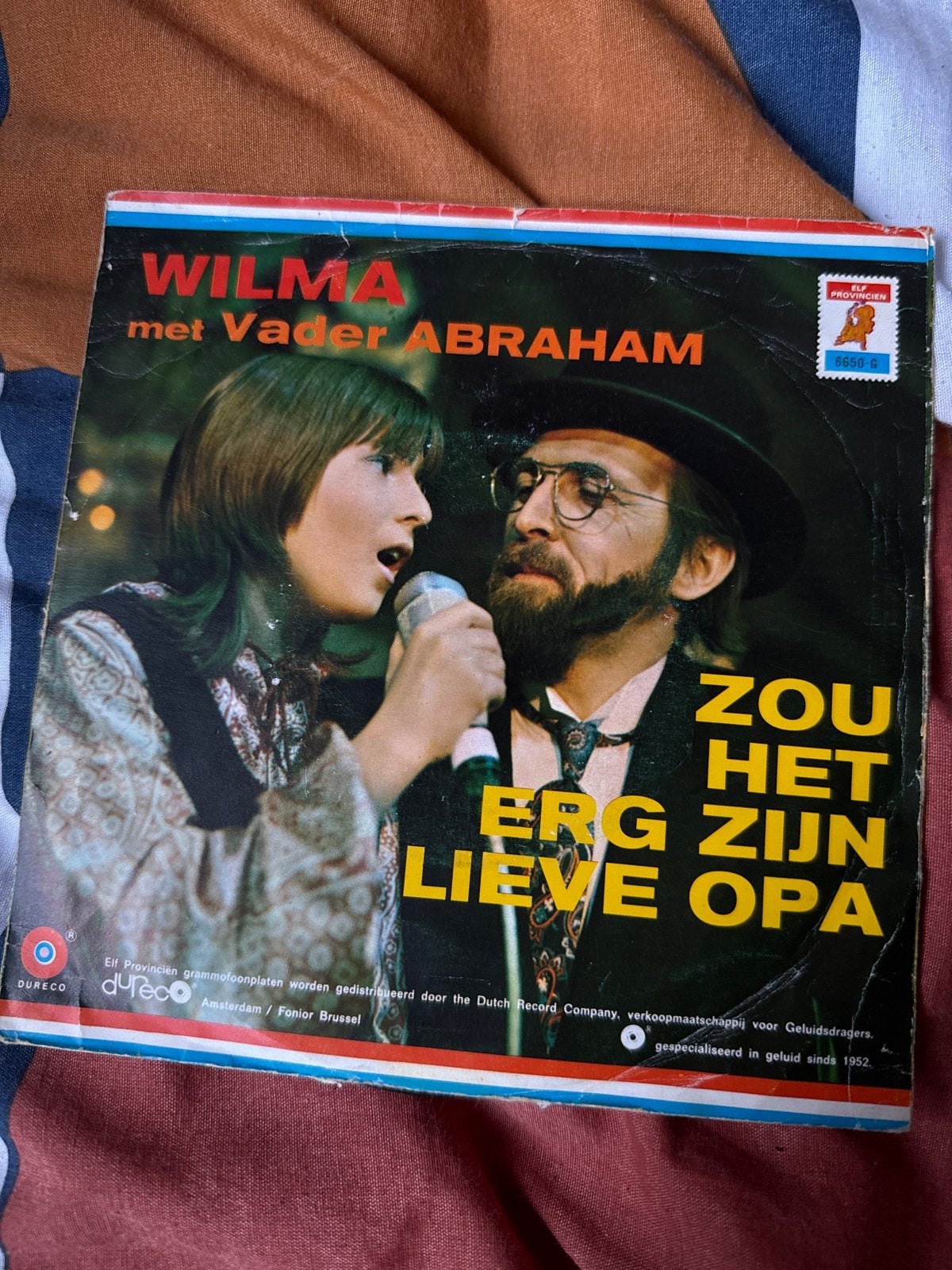 Wilma met Vader Abraham - Zou Het Erg Zijn Lieve Opa LP, Gebruikt, 7 inch, Ophalen of Verzenden, Levenslied of Smartlap