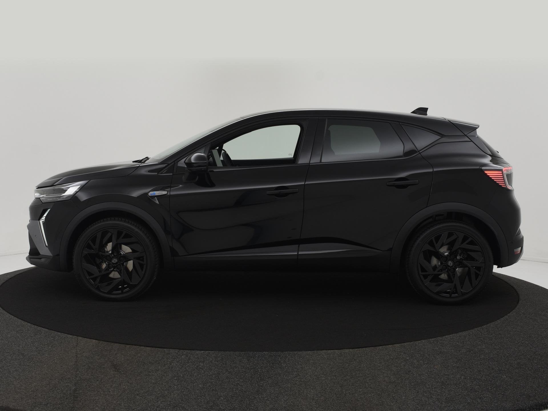 Renault Captur 1.6 E-Tech full hybrid 145 techno STUURVERW|1, Gebruikt, Leder en Stof, Zwart, Bedrijf