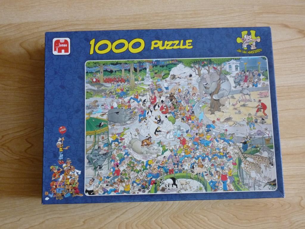 puzzel jan van haasteren zoo 1000 stukjes, Ophalen of Verzenden, 500 t/m 1500 stukjes, Zo goed als nieuw