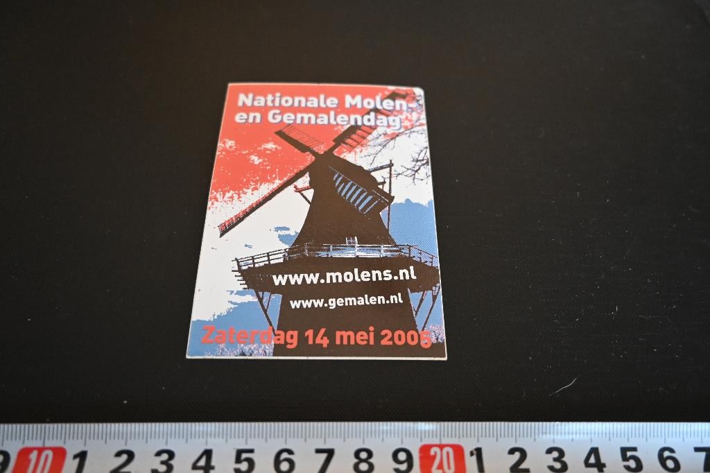 sticker Nationale Molen- en Gemalendag 14 mei 2005, Ophalen, Zo goed als nieuw, Sticker