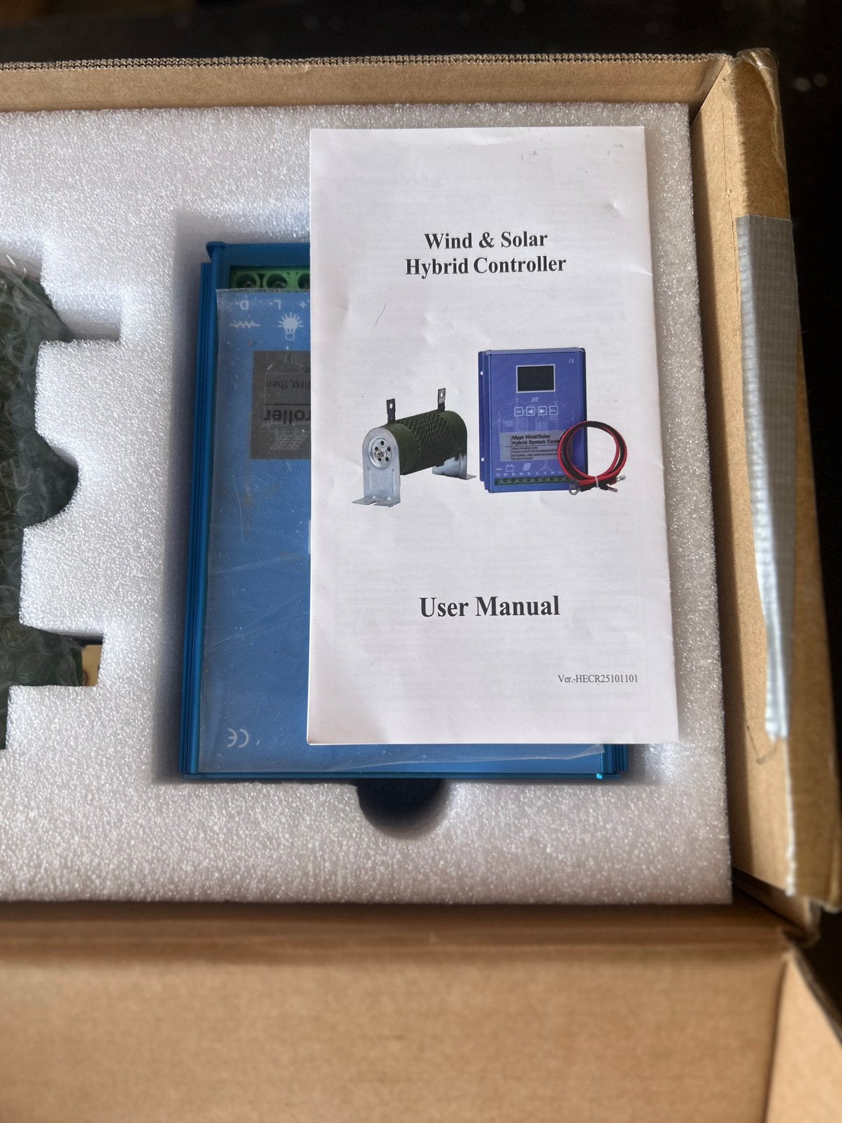 MPPT Wind Solar Hybride Controller - 24V/48V - met LCD, D, Steen of Klei, Zwart, Overige typen