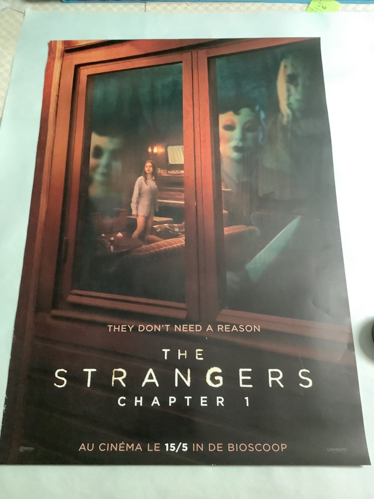 THE STRANGERS   FILMPOSTER   70-100 cm, Ophalen of Verzenden, Zo goed als nieuw, A1 t/m A3, Film en Tv