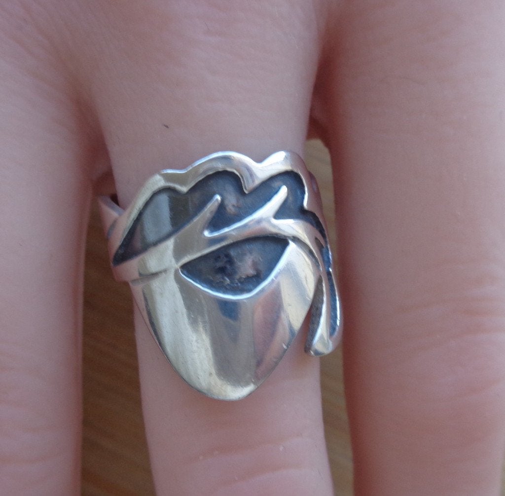 zilveren ring modernist Mexico [435], Verzenden, Zo goed als nieuw, 17 tot 18, Dame