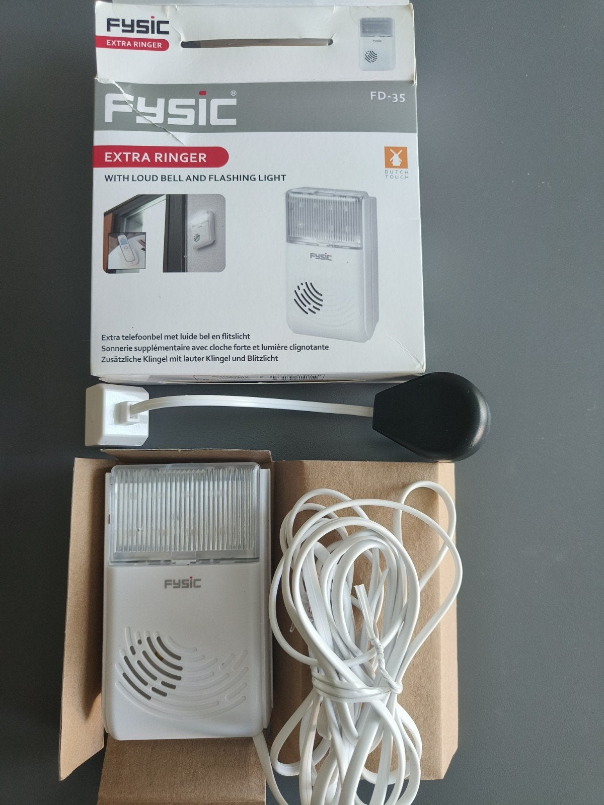 Fysic Extra Telefoonbel met Luid Bel en Flitslicht FD-35, Ophalen of Verzenden, Nieuw