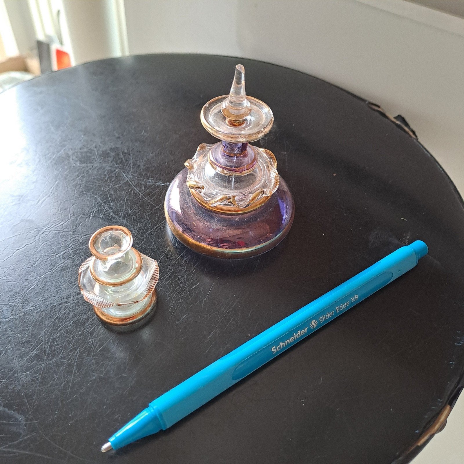 Mini Egyptische parfumflesjes van glas, Ophalen of Verzenden