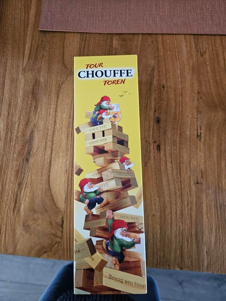 Tour Chouffe Toren - Stapelspel met kabouters, Hobby en Vrije tijd, Gezelschapsspellen | Bordspellen, Ophalen of Verzenden, Gebruikt