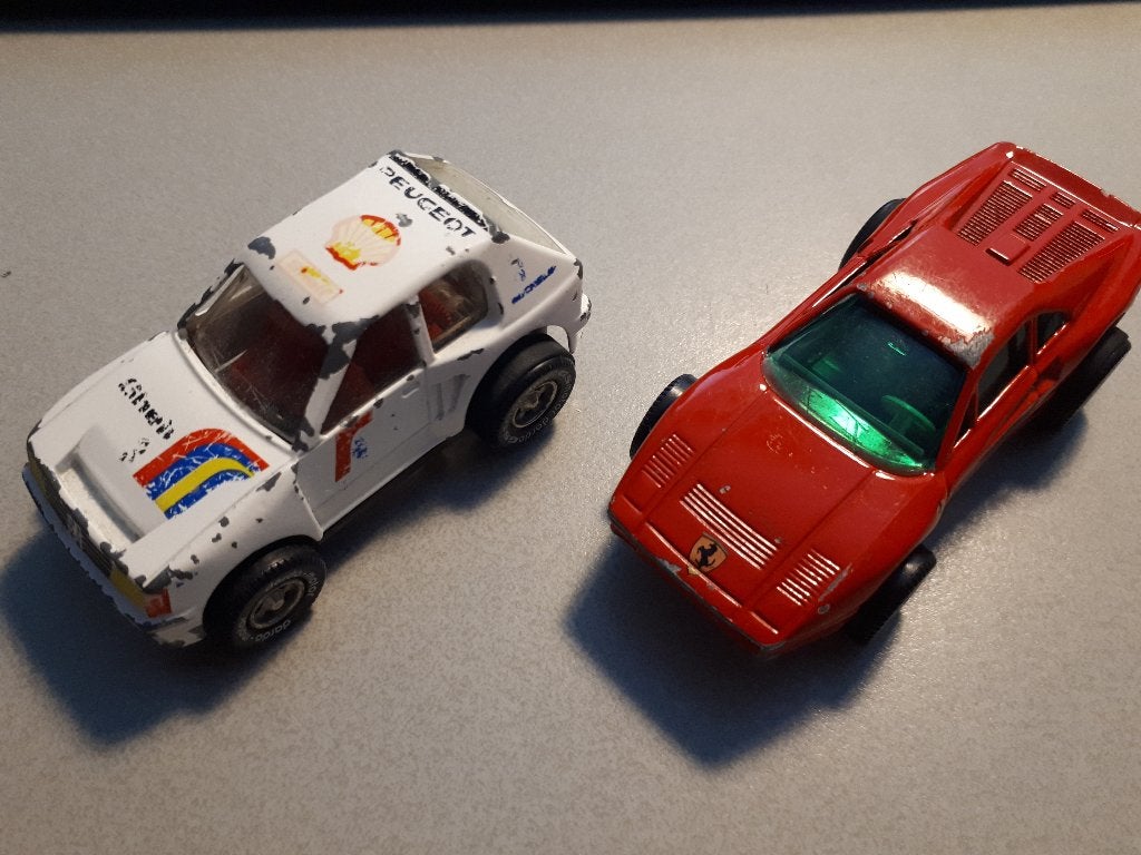 Darda Peugeot 205 Turbo16 wide body + Darda Ferrari GTO, Ophalen of Verzenden