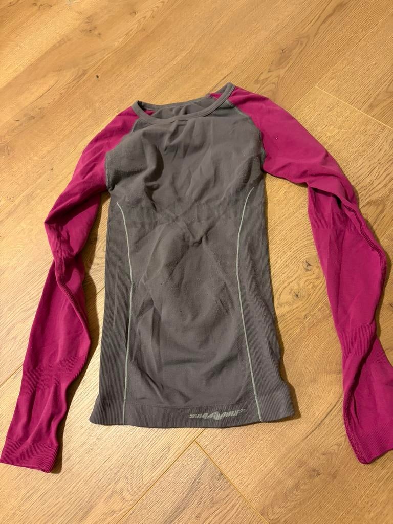 Thermo shirt roze grijs, Ophalen of Verzenden, Zo goed als nieuw, Grijs, Fitness of Aerobics