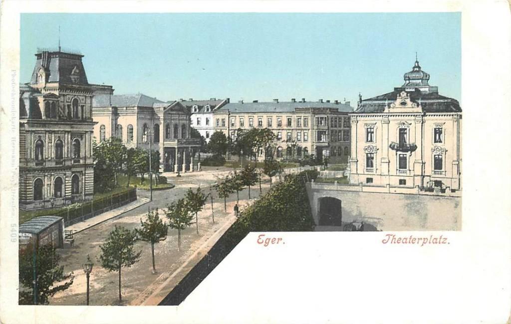 381-216-037 Eger Theaterplatz, Verzenden, Voor 1920, Overig Europa