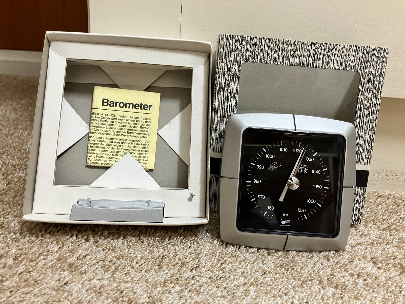 Nieuw - retro vierkante barometer Barigo, Ophalen of Verzenden, Nieuw, Barometer