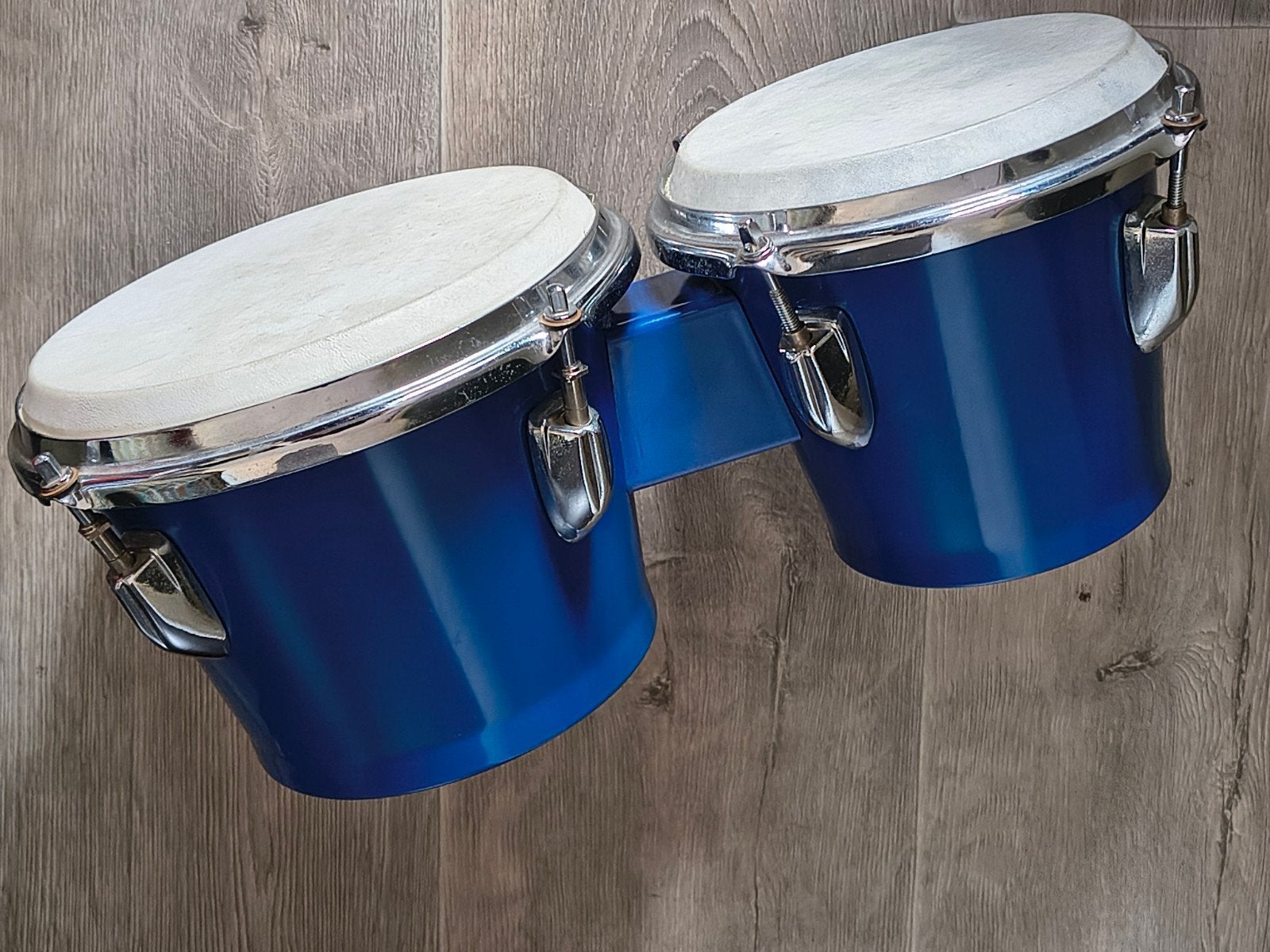 Blauwe kunststof bongo's, Muziek en Instrumenten, Percussie, Ophalen of Verzenden, Trommel