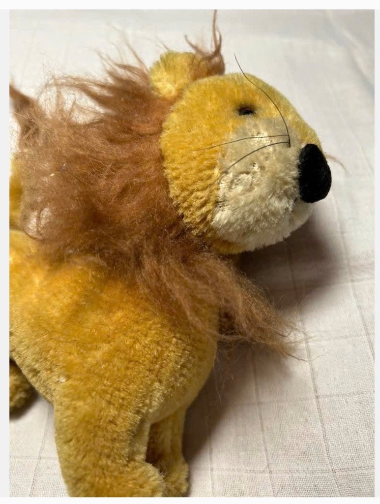Vintage Steiff Leeuw, zonder knop, Ophalen of Verzenden