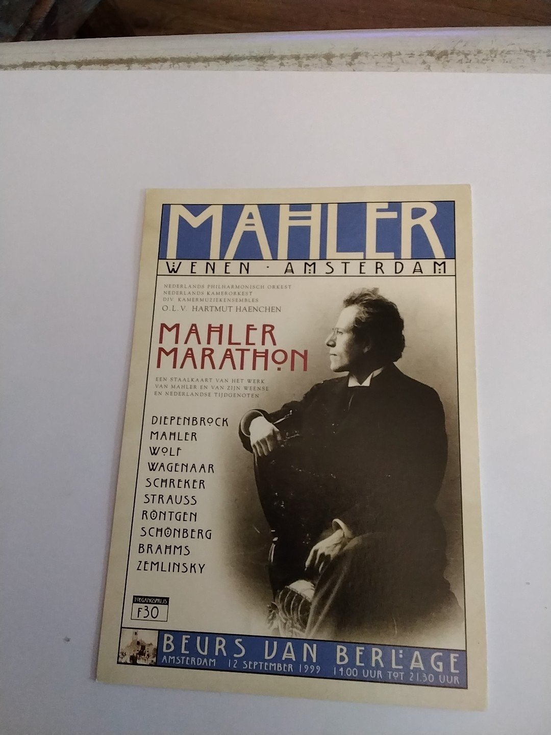 Mahler Marathon kaart - Nederlands Philharmonisch Orkest, Ophalen of Verzenden