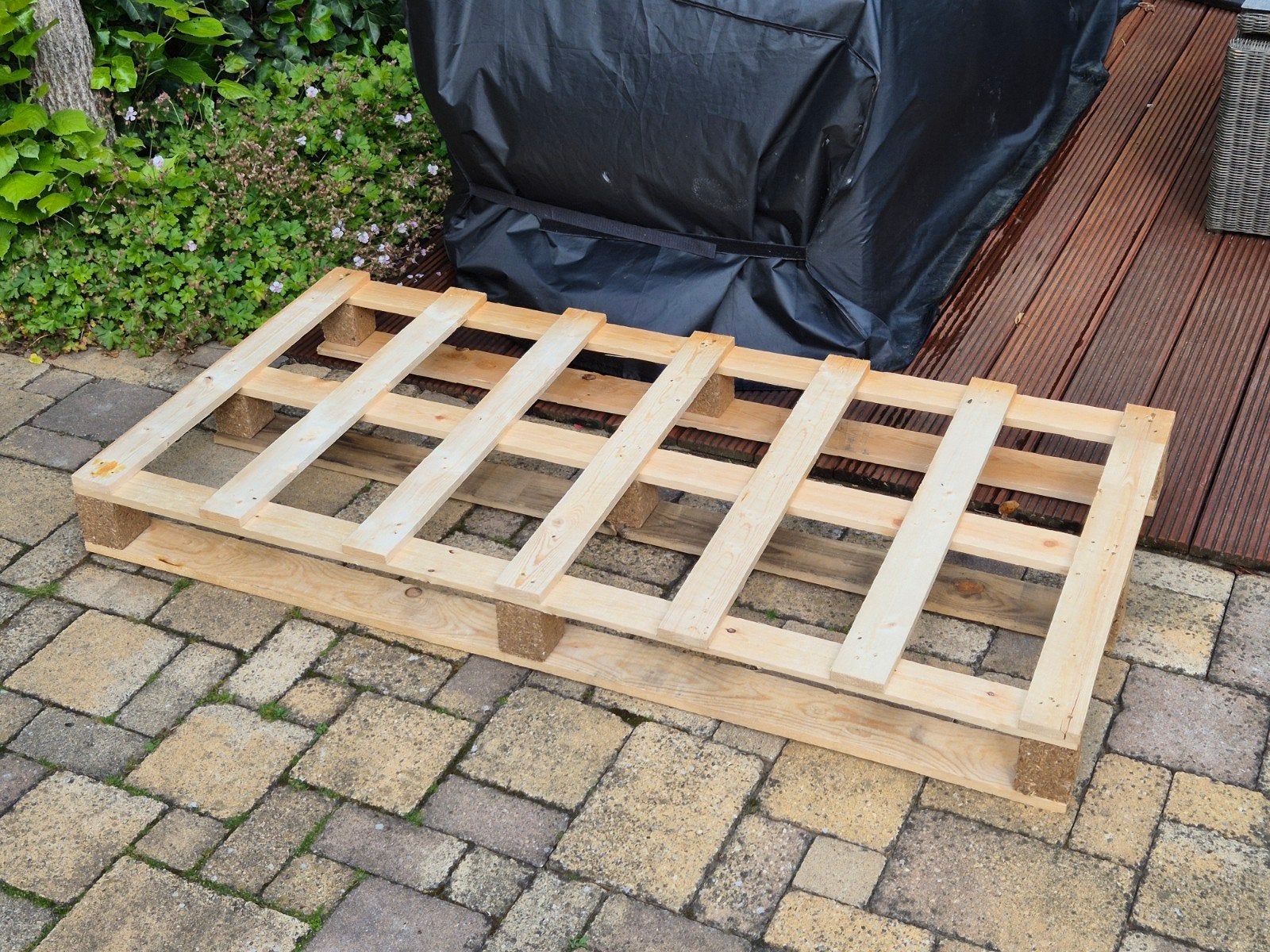 Houten pallet 160x80x15cm - Ideaal voor meubels of decoratie, Ophalen, Gebruikt, Hout, 100 mm of meer