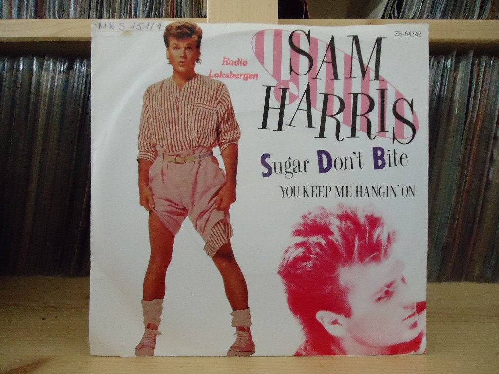 7" Single Sam Harris - Sugar Don't Bite / You Keep Me Hangin, Gebruikt, 7 inch, Ophalen of Verzenden, Pop