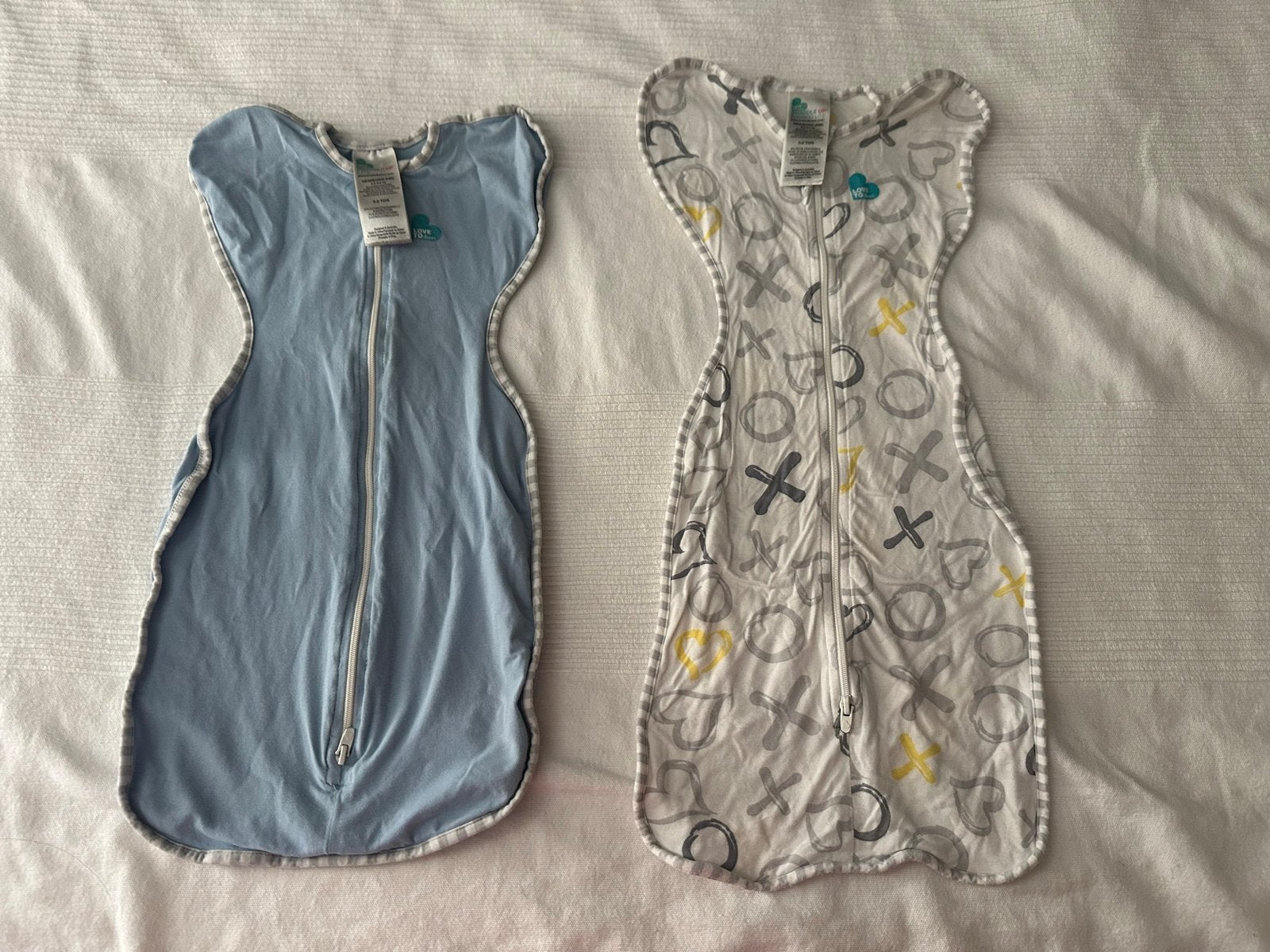 2x Love to Dream Swaddle Up Lite Newborn (2.2-3.8 kg), Gebruikt, Ademend, Slaapzak, Blauw