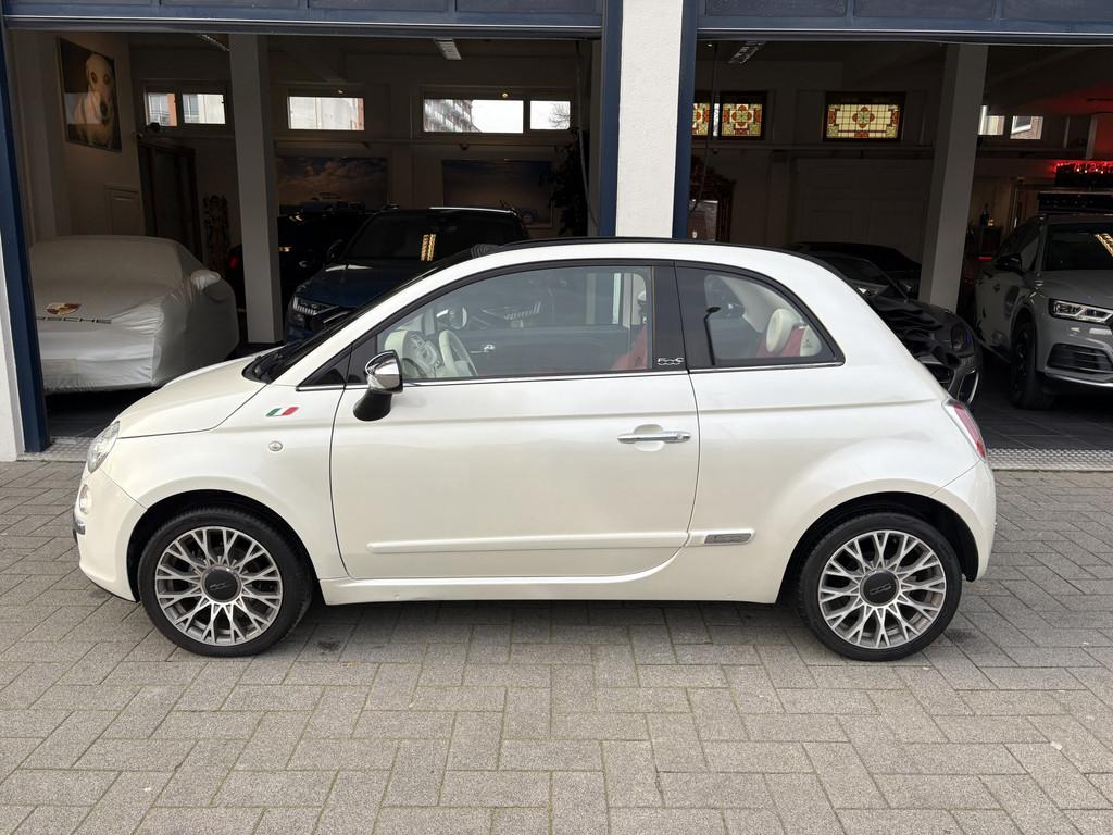 Fiat 500C 1.2 Rock NL AUTO/AUTOMAAT/PARELMOER WIT (bj 2011), Auto's, Euro 5, Gebruikt, 1242 cc, Cabriolet