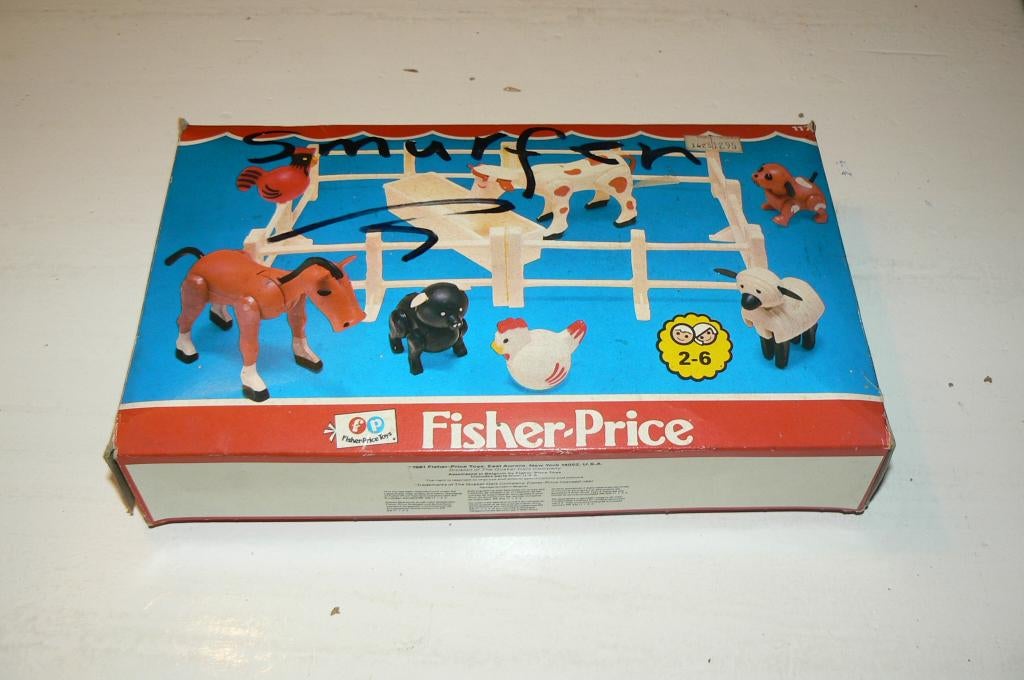Origineel vintage Fisher Price doosje 117 boerderij dieren, Kinderen en Baby's, Speelgoed | Fisher-Price, Ophalen of Verzenden