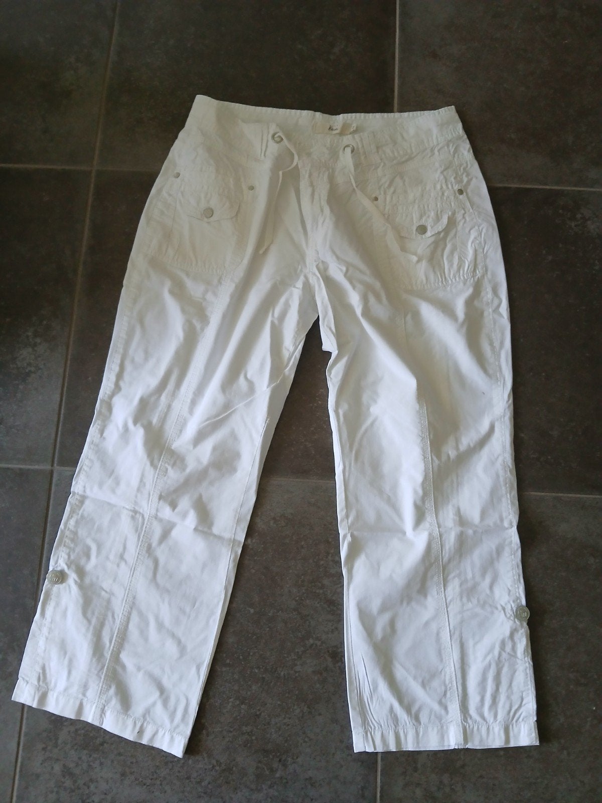 Leuke witte broek van Miss Etam in maat 44., Ophalen, Wit, Maat 42/44 (L), Zo goed als nieuw