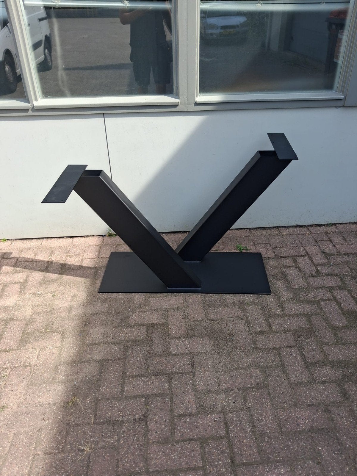 Nieuwe stalen V-poot,, Ophalen, Tafelpoot, 100 tot 150 cm, Nieuw