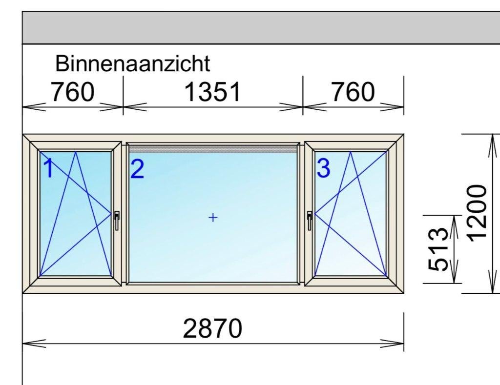 Nieuwe kunststof kozijnen Draai-kiep HR++ glas, RAL 9001, Kunststof, Raamkozijn, Nieuw, Inclusief glas
