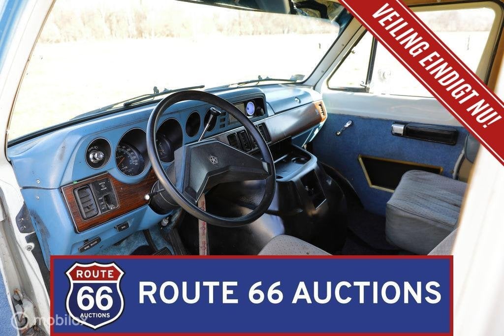 Dodge Ram Van B150 | 1982 | Route 66 Auctions, Auto's, Overige carrosserieën, Zwart, Bedrijf, Handgeschakeld