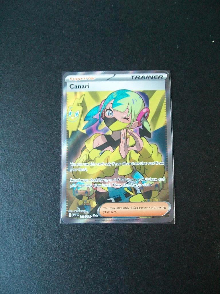 8470: Nieuwe Pokemon Kaart Secret Trainer CANARI (257/217), Verzenden, Nieuw, Losse kaart, Foil
