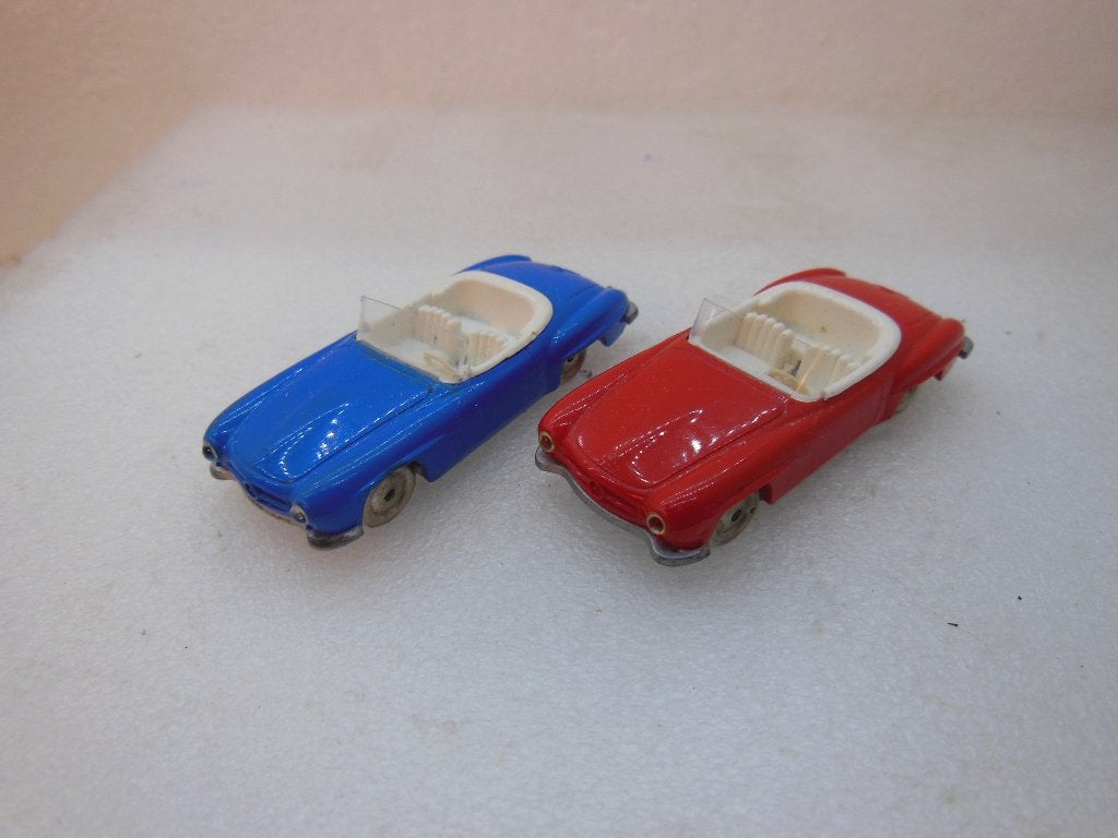 LEGO 2x MB Cabrio - Blauw + Rood - 1:87, Hobby en Vrije tijd, Modelauto's | 1:87, Ophalen of Verzenden, Gebruikt, Auto, Overige merken
