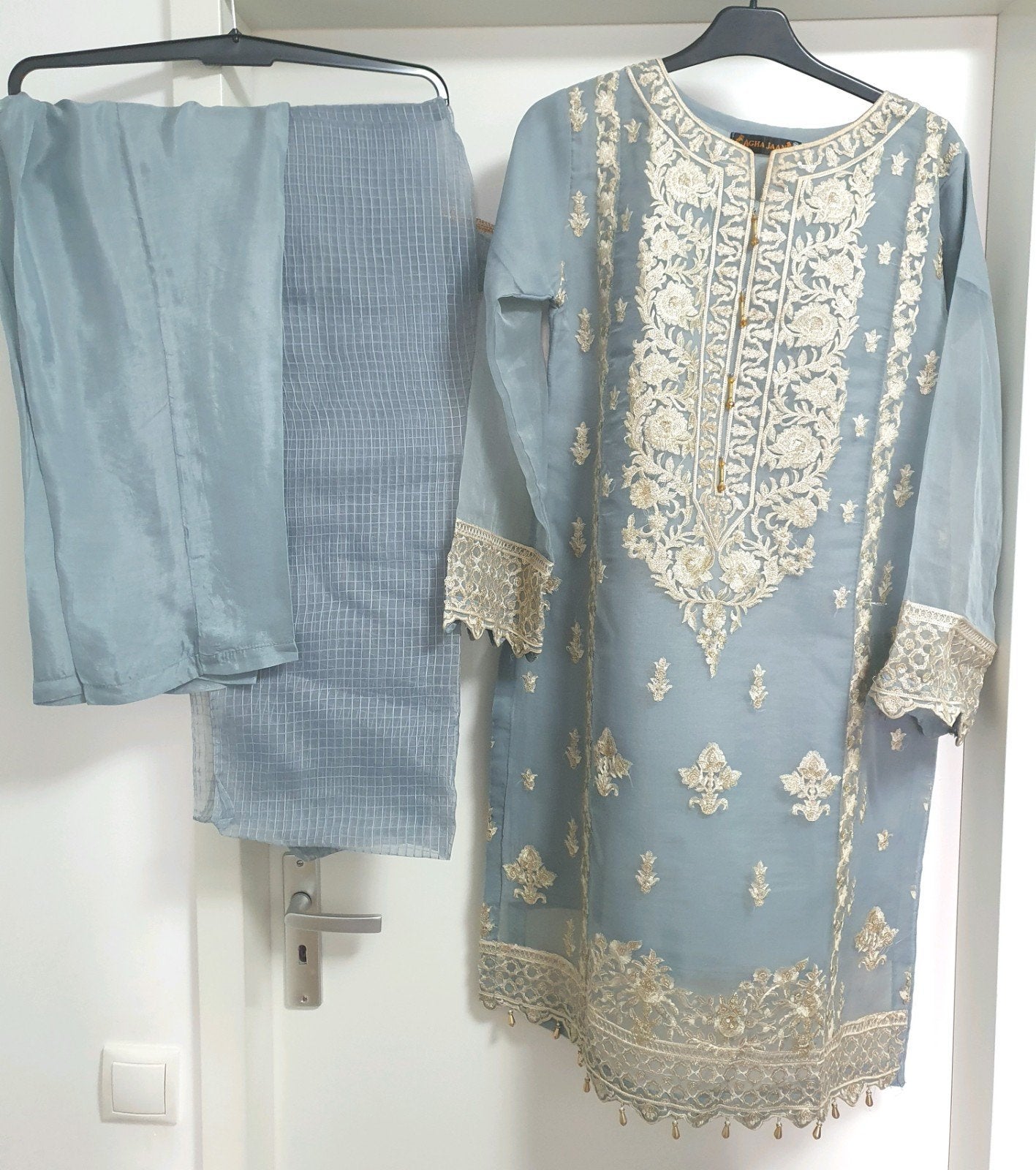 Prachtige Indiase/Pakistaanse kameez broek dupetta - Maat S, Kleding | Dames, Overige typen, Blauw, Ophalen of Verzenden, Zo goed als nieuw