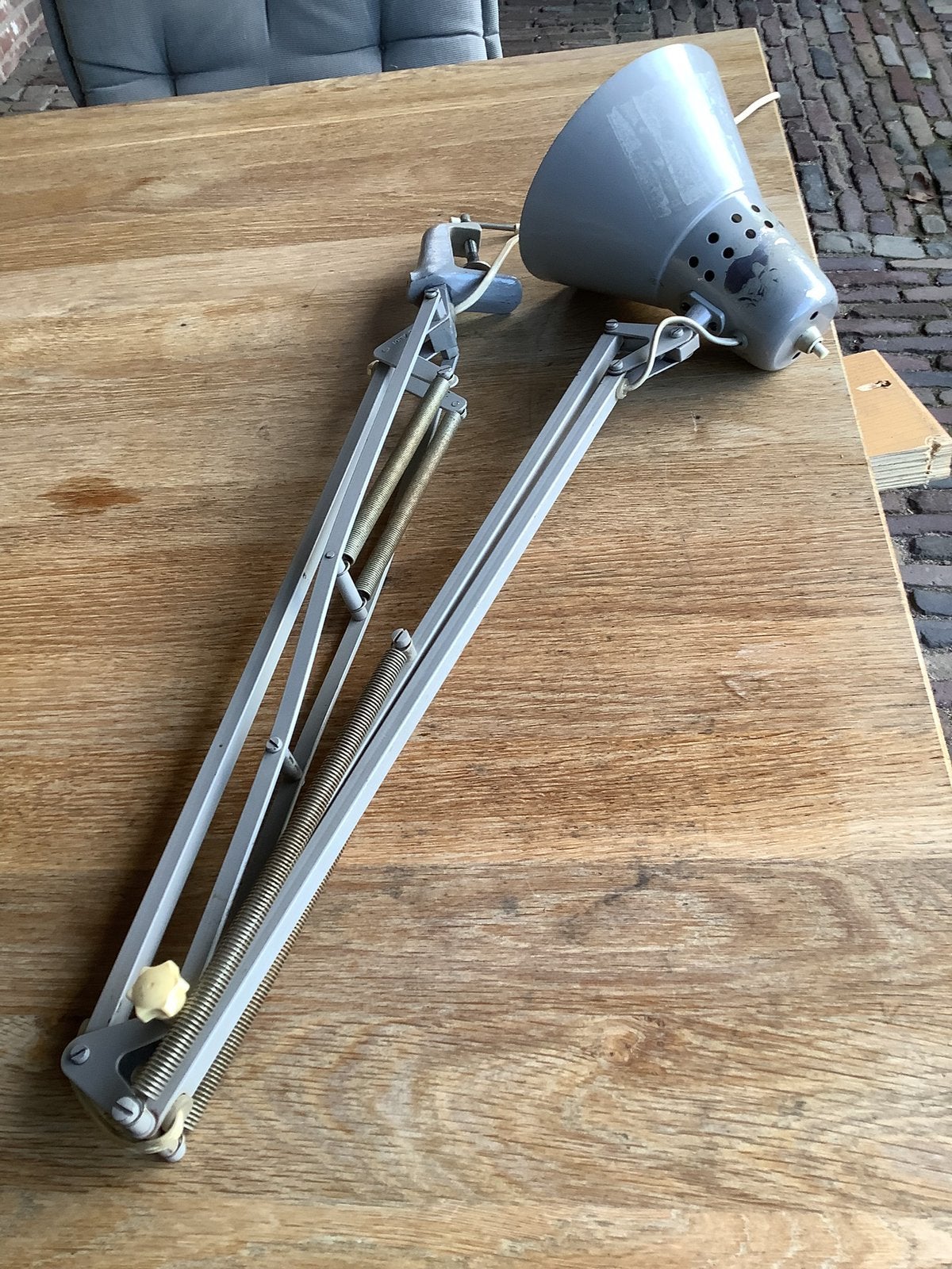 Antieke Zweedse bureaulamp, Ophalen of Verzenden, Gebruikt, Bureaulamp
