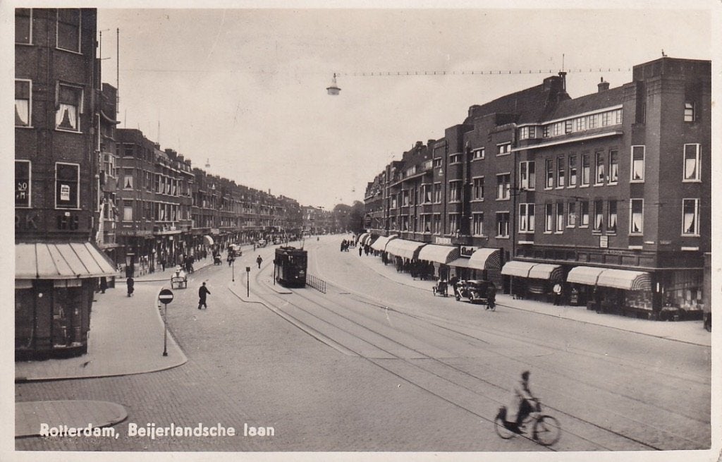 745F Rotterdam Beijerlandselaan tram,, Ophalen of Verzenden, 1920 tot 1940, Gelopen, Zuid-Holland