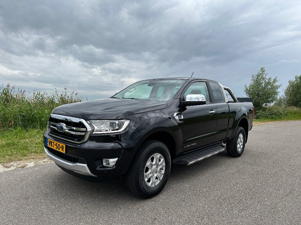 Ford Ranger 2.0 Ecoblue 170pk Limited 2021 3500KG 10.000km!, 4 cilinders, 2096 kg, Zwart, Vierwielaandrijving