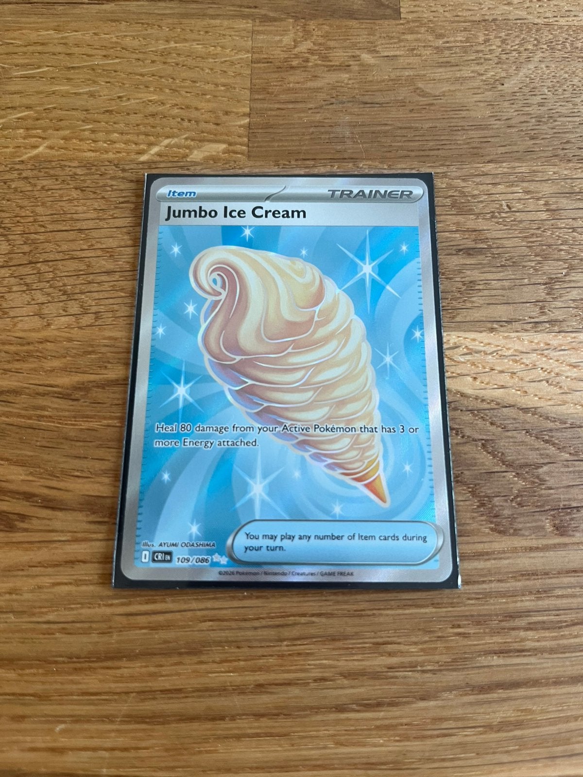 Pokemon kaart (Jumbo Ice Cream Chaos Rising 109), Ophalen, Zo goed als nieuw