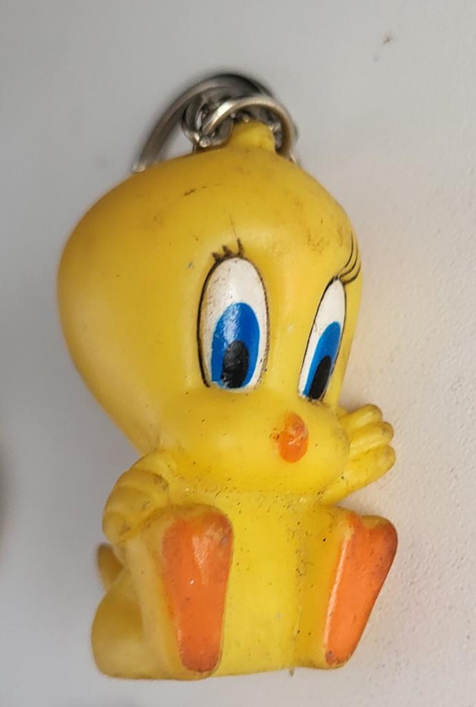 Vintage Tweety Bird Sleutelhanger - Looney Tunes, Ophalen of Verzenden, Gebruikt, Knuffel of Figuurtje