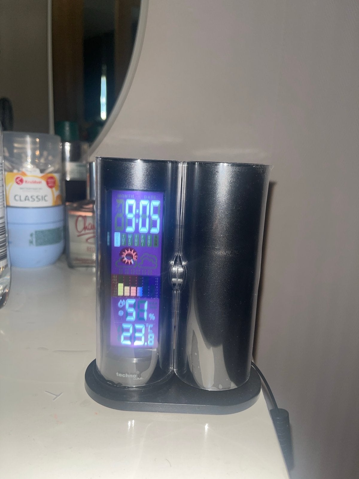Techno Line WT 514 Weerstation met Projectie Wekker, Audio, Tv en Foto, Weerstations en Barometers, Ophalen of Verzenden, Nieuw