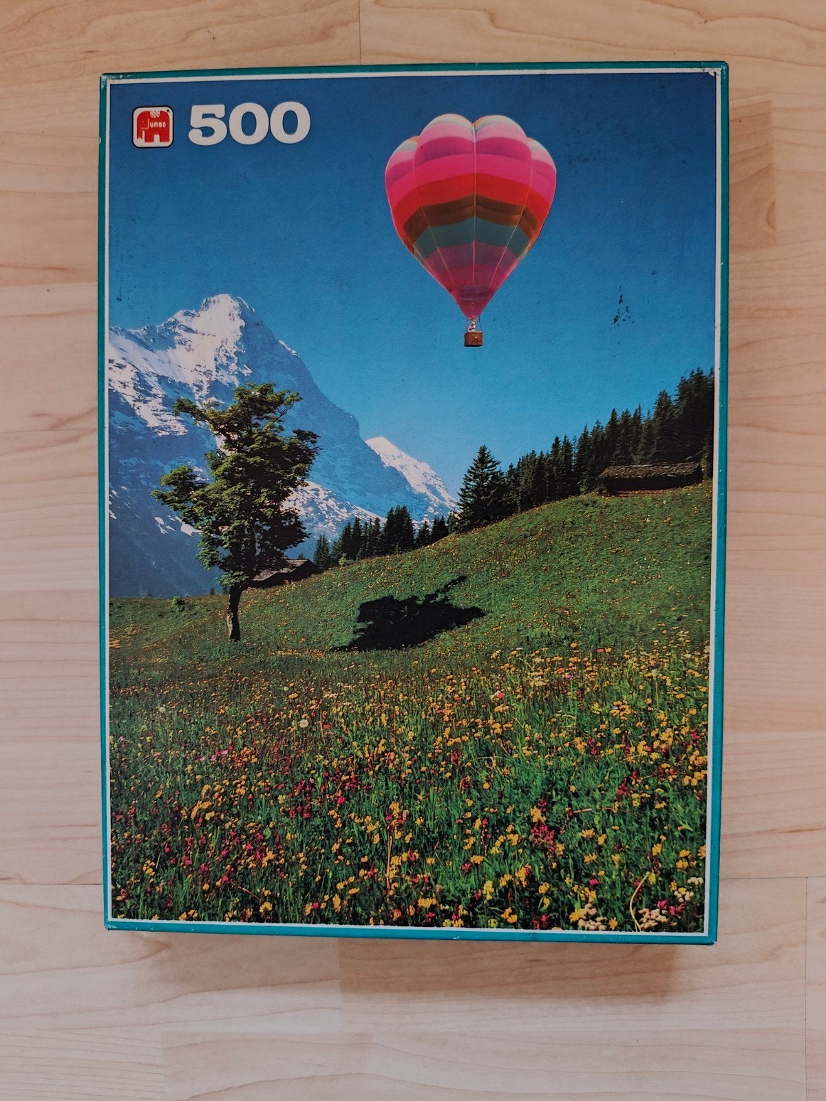 Jumbo Puzzel Alpen, Luchtballon 500 stukjes, Ophalen of Verzenden, 500 t/m 1500 stukjes, Gebruikt, Legpuzzel