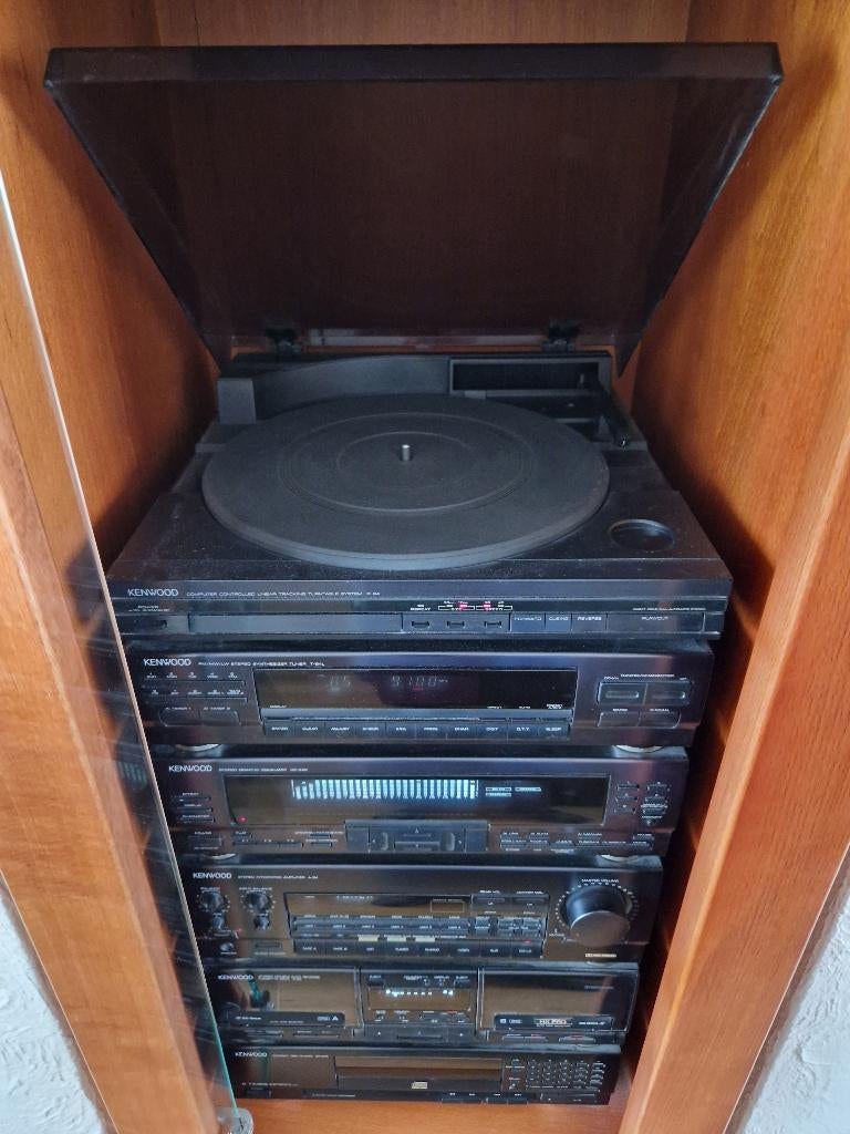 2x Kenwood midi stereoset A94 deels werkend & surround boxen, Gebruikt, Losse componenten, Tuner of Radio, Ophalen