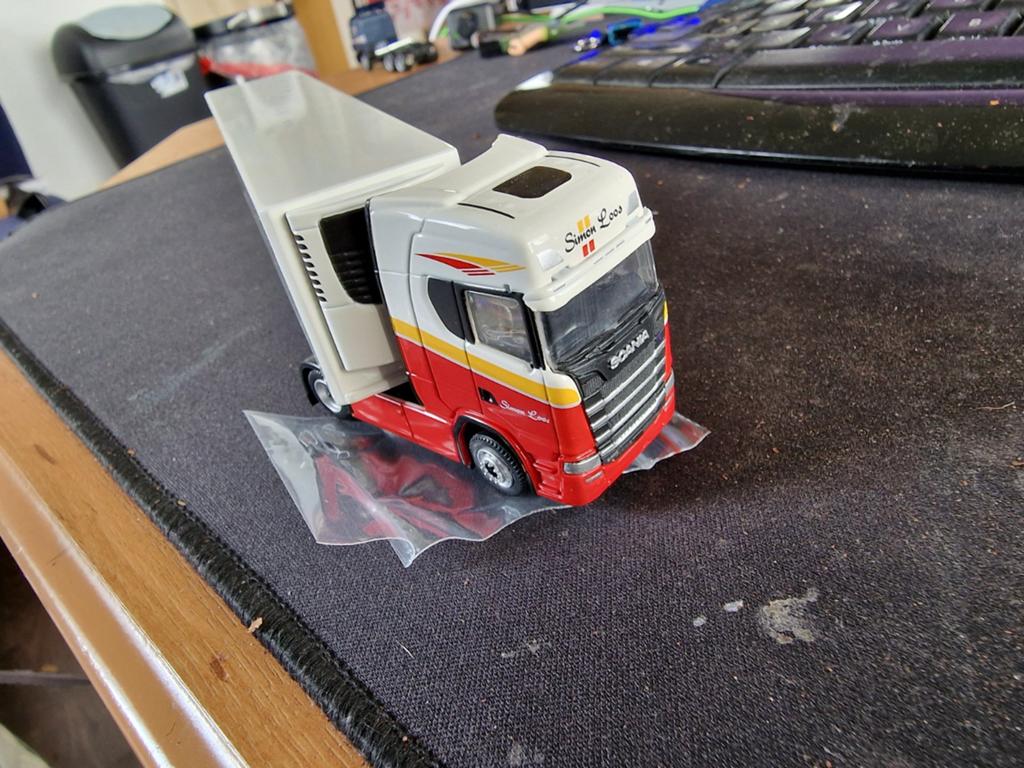 Scania Simon Loos modelvrachtwagen met trailer 1:87, Overige merken, 1:50 of kleiner, Nieuw, Ophalen of Verzenden