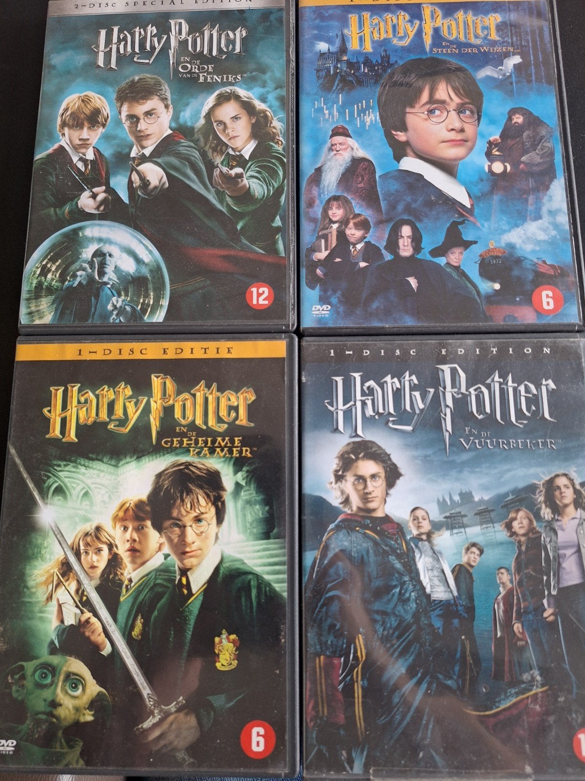 Harry Potter DVD Boxset - Deel 1, 2, 4 & 5, Nederlands, Ophalen of Verzenden, Vanaf 6 jaar, Inclusief doosje