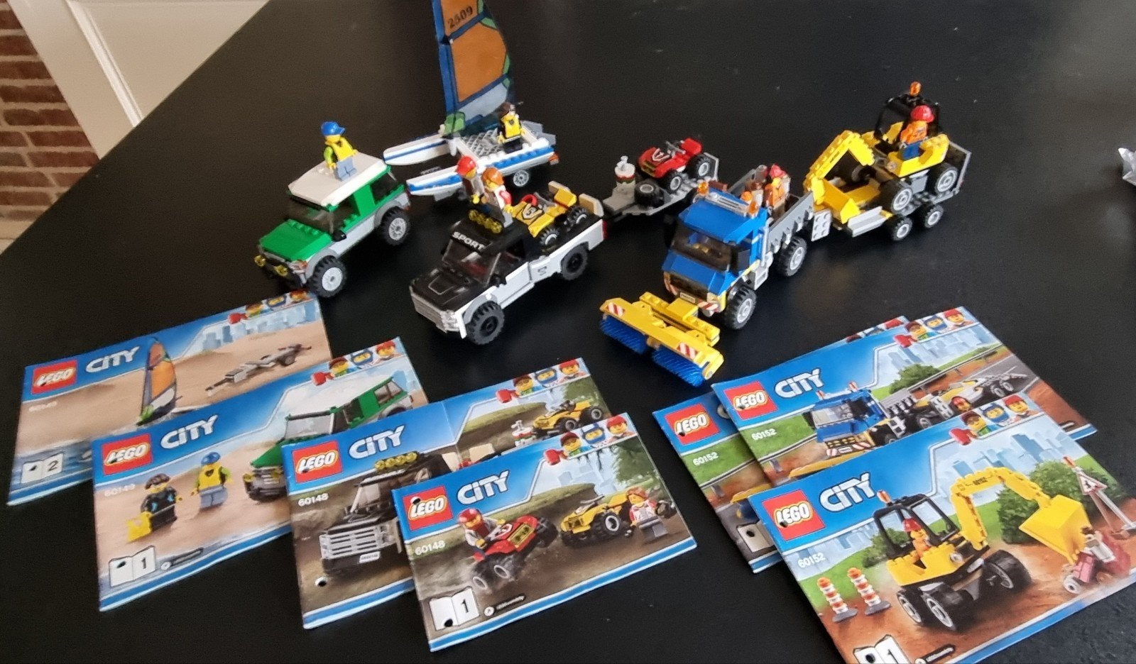 3 complete LEGO City sets met instructies 60152 60148  60149, City, Lego, Inclusief instructies, Ophalen of Verzenden