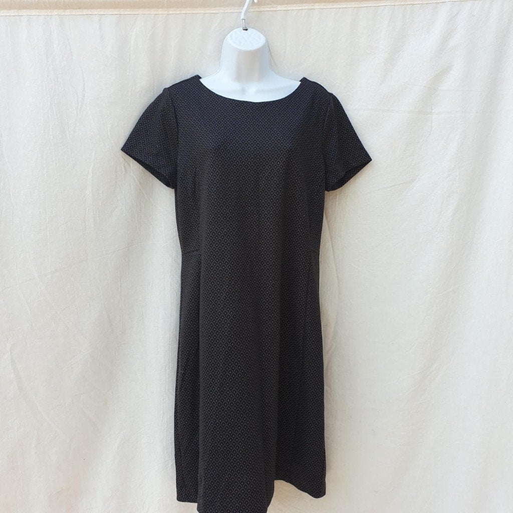 Leuke jurk, grappig patroon. mt M, Maat 38/40 (M), Blauw, ., Ophalen of Verzenden